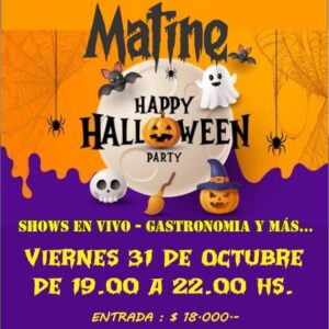 MATINE HAPPY HALLOWEEN PARTY EN MITOS ARGENTINOS  - HUMBERTO PRIMO 489 - CABA
